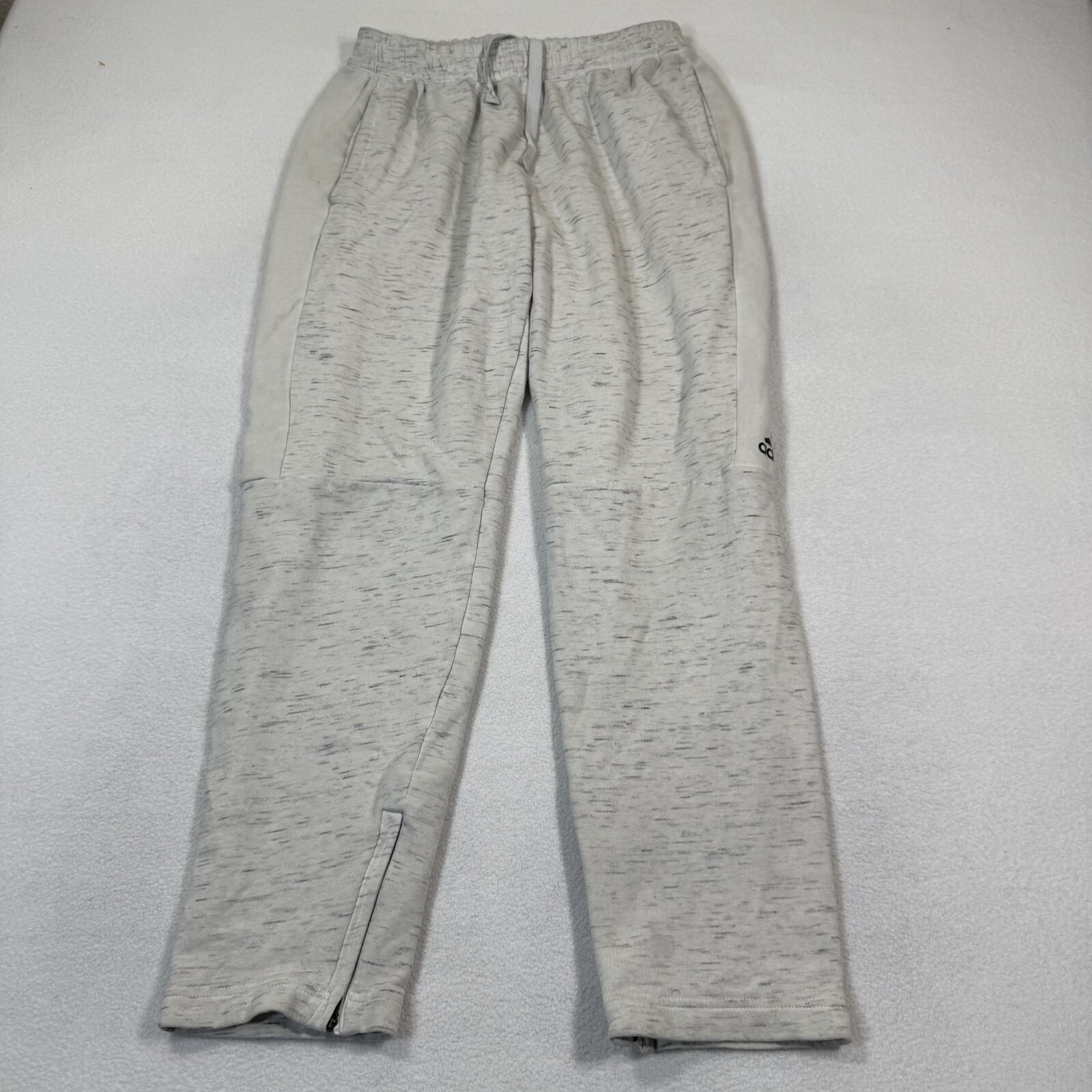 Adidas Sweatpants Women Medium Cotton Blend Pocket Stretch Zip Ankle